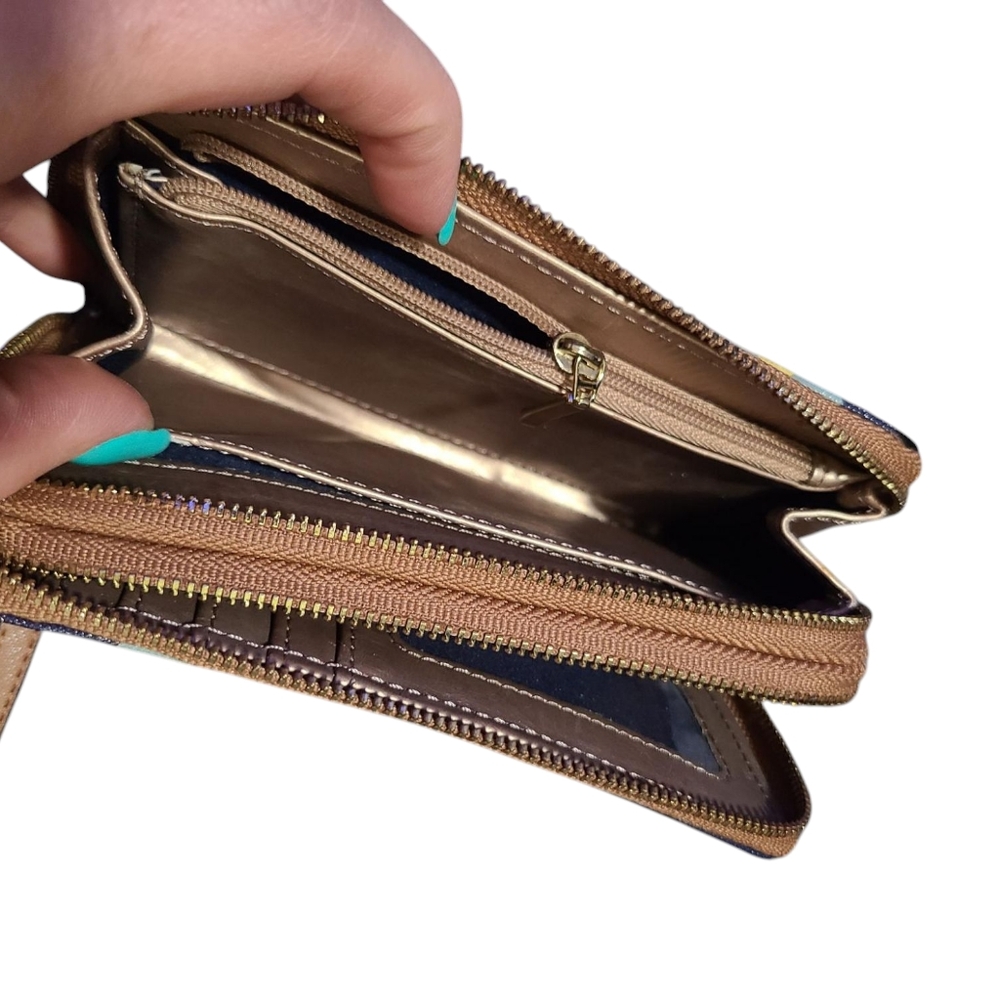 ANNE KLEIN double zipper wallet wristlet - Picture 4 of 8